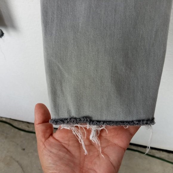 PACSUN Women's Ankle Jegging Jeans Size 29 Distressed Raw Hem Gray Denim Stretch - Picture 5 of 12